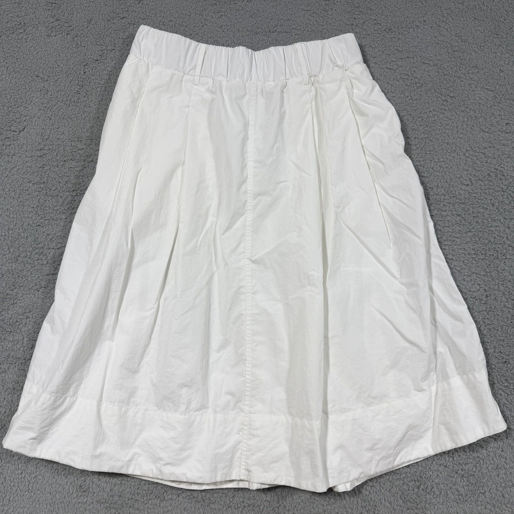 Draper James Skirt L White Lined Pockets Elastic Belt Loops Flowy Modest Midi